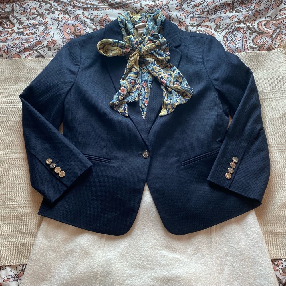 NWT Ann Taylor Navy One Button Blazer